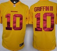Nike 2012 NFL Washington Redskins 10 Robert Griffin III Yellow Nike Nfl jersey(Game)